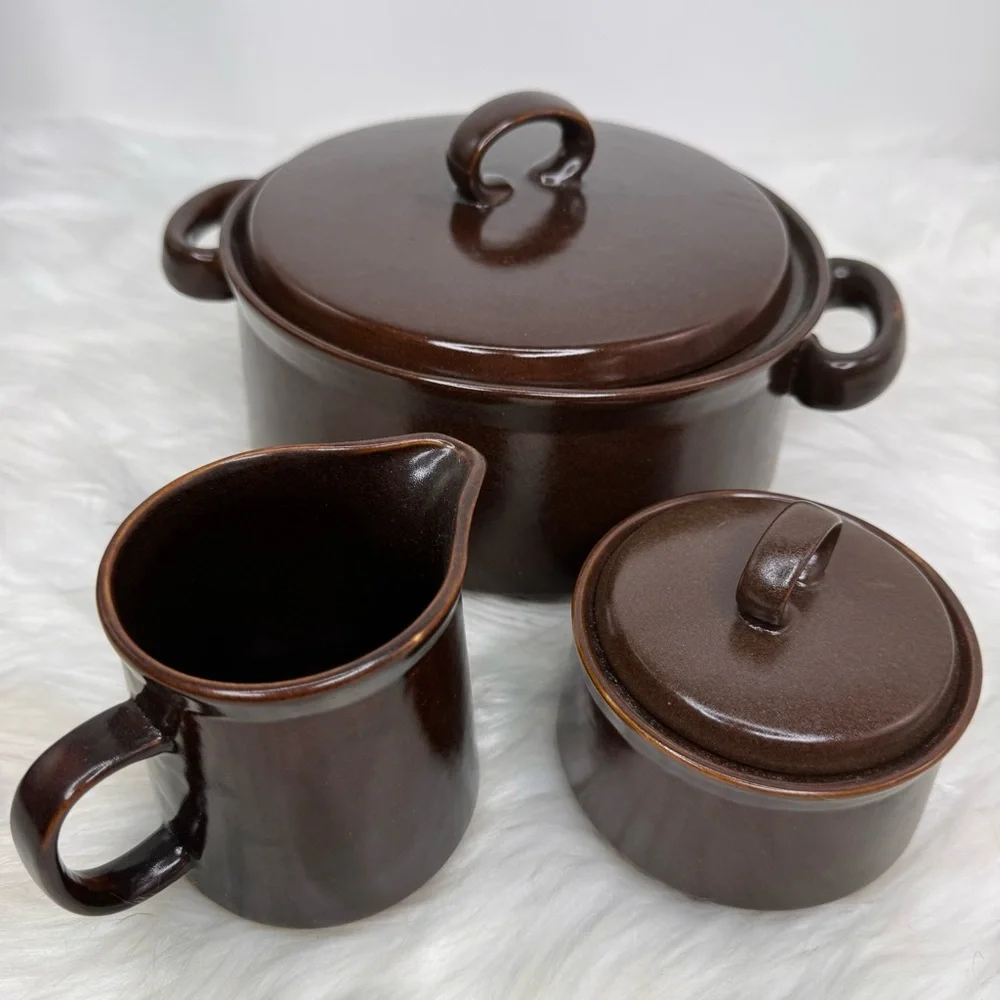 Vintage 1960’s Aztec Stoneware Japan Glazed Pottery Set